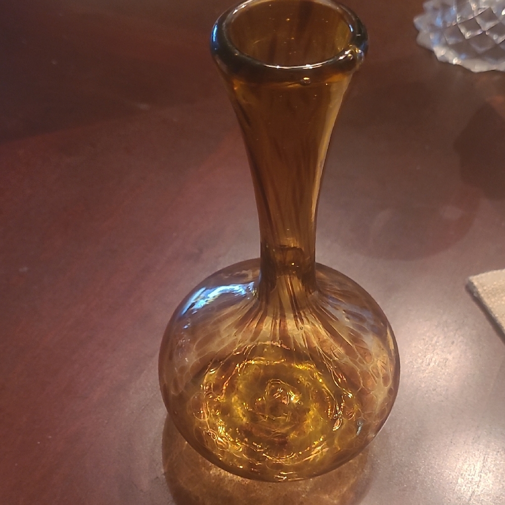 Amber Glass Vase